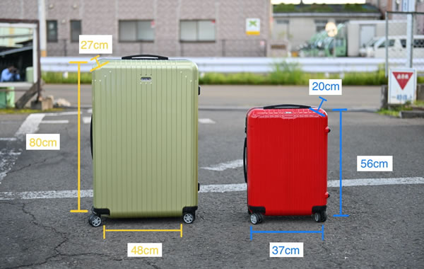 スーツケース大きさ目安